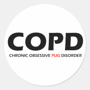 COPD - Chronische obstructieve epilepsie Ronde Sticker