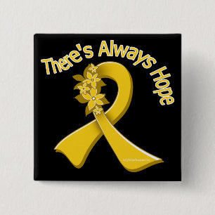COPD Er is altijd Hope Floral Vierkante Button 5,1 Cm
