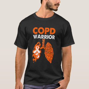 COPD Warrior COPD Awareness Lung Oranje Ribbon T-shirt
