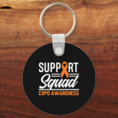 COPD Warrior Support Squad COPD Bewustzijn Sleutelhanger (Voorkant)