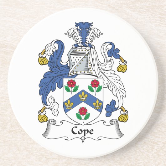 Cope Family Crest Zandsteen Onderzetter (Voorkant)