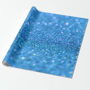 Copen blue Glitter Design Cadeaupapier