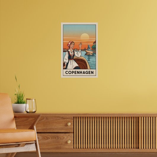 Copenhage vintage reisposter, poster (Woonkamer 2)