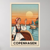 Copenhage vintage reisposter, poster (Voorkant)