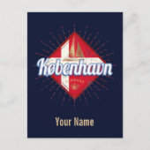 Copenhagen Capital Denmark Retro Sailing Ship Briefkaart (Voorkant)