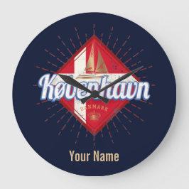 Copenhagen Capital Denmark Retro Sailing Ship Grote Klok