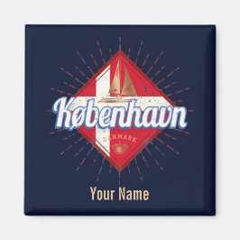 Copenhagen Capital Denmark Retro Sailing Ship Magneet