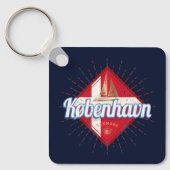 Copenhagen Capital Denmark Retro Sailing Ship Sleutelhanger (Voorkant)