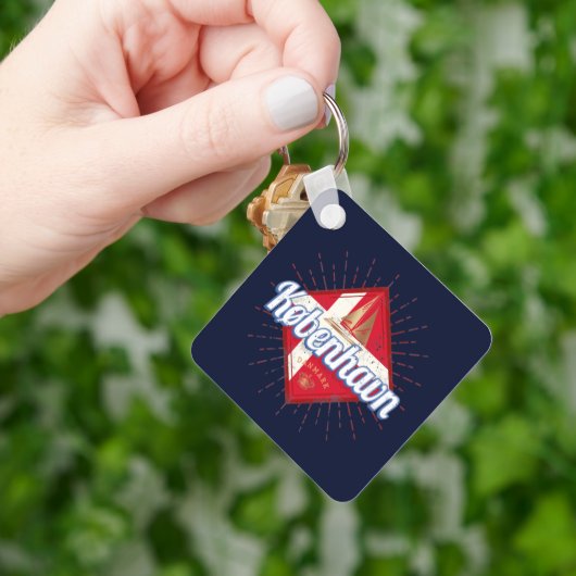 Copenhagen Capital Denmark Retro Sailing Ship Sleutelhanger (Hand)