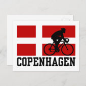 Copenhagen Cycling (mannelijk) Briefkaart (Voorkant / Achterkant)