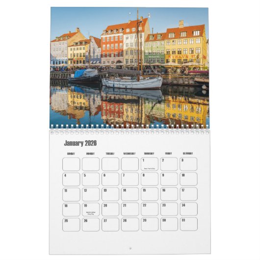 Copenhagen-Denmark Calendar Kalender (Jan 2026)