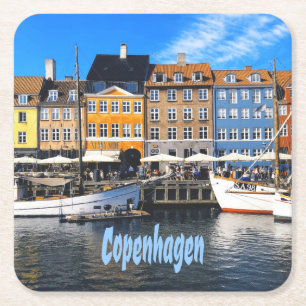 Copenhagen Denmark Capital Homes Nyhavn Kartonnen Onderzetters