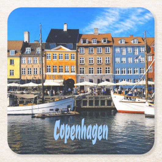 Copenhagen Denmark Capital Homes Nyhavn Kartonnen Onderzetters (Voorkant)