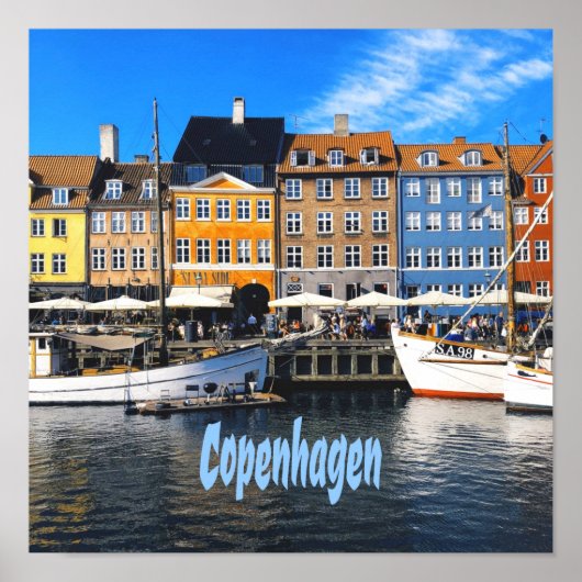 Copenhagen Denmark Capital Homes Nyhavn Poster (Voorkant)