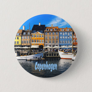 Copenhagen Denmark Capital Homes Nyhavn Ronde Button 5,7 Cm