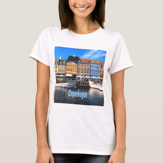 Copenhagen Denmark Capital Homes Nyhavn T-shirt (Voorkant)