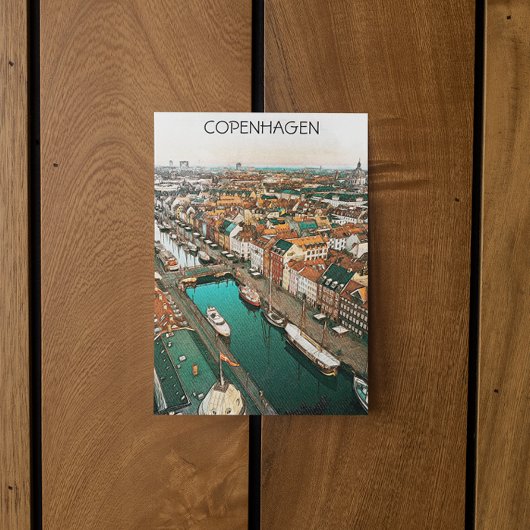 Copenhagen Denmark City Uitzicht Briefkaart