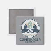 Copenhagen Denmark Europe Magneet (Voorkant / Achterkant)