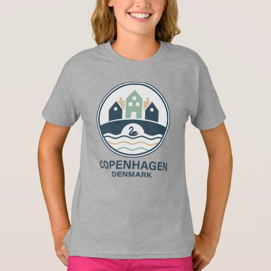 Copenhagen Denmark Europe T-shirt (Voorkant)