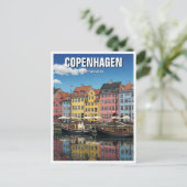 Copenhagen Denmark Travel Briefkaart (Staand voorkant)
