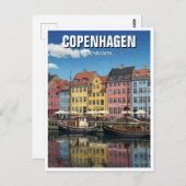 Copenhagen Denmark Travel Briefkaart (Voorkant / Achterkant)