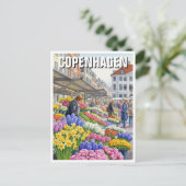 Copenhagen Denmark Travel Briefkaart (Staand voorkant)