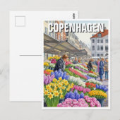 Copenhagen Denmark Travel Briefkaart (Voorkant / Achterkant)