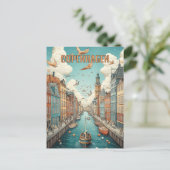 Copenhagen Denmark Travel Briefkaart (Staand voorkant)