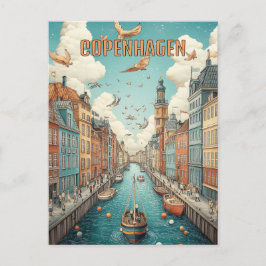 Copenhagen Denmark Travel Briefkaart