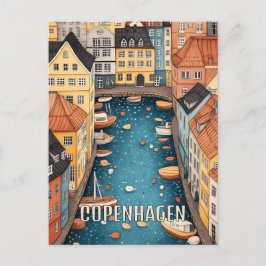 Copenhagen Denmark Travel Briefkaart