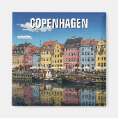 Copenhagen Denmark Travel Magneet (Voorkant)