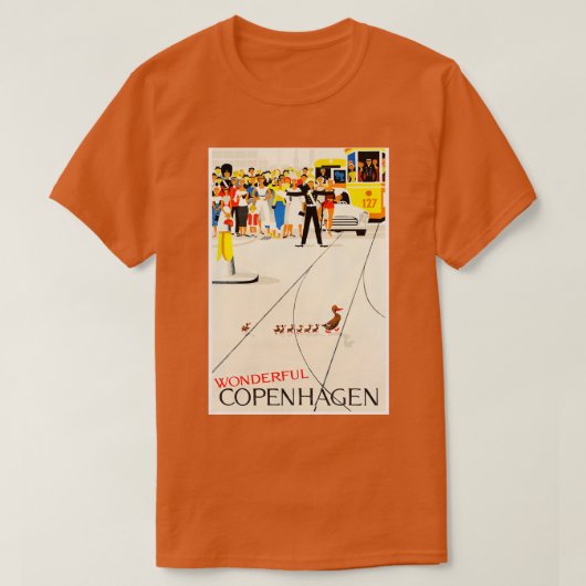 Copenhagen Denmark Travel T-shirt (Design voorkant)