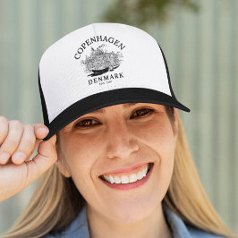 Copenhagen Denmark vintage Landscape Trucker Pet