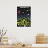 Copenhagen Painting Denmark Travel Poster Danish A (Keuken)