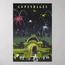 Copenhagen Painting Denmark Travel Poster Danish A