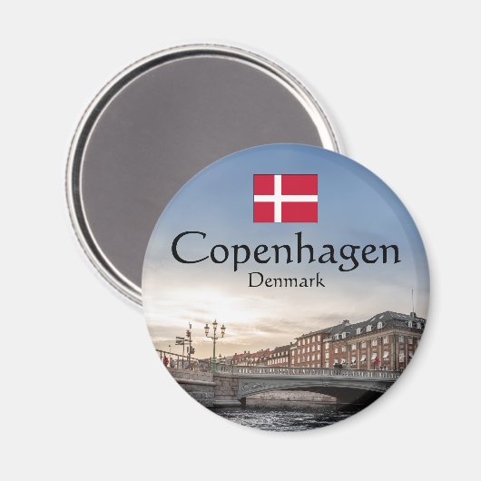Copenhagen Souvenir Magneet (Voorkant / Achterkant)