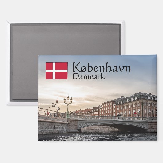 Copenhagen Souvenir Magneet (Voorkant / Achterkant)