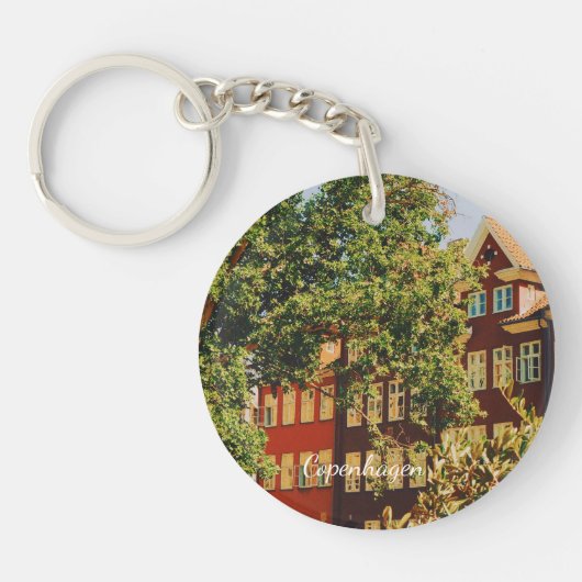 Copenhagen stadsgezicht - Denemarken Sleutelhanger (Voorkant)