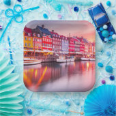 Copenhagen Sunrise Nyhavn, Denemarken Papieren Bordje (Feest)