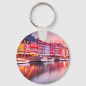 Copenhagen Sunrise Nyhavn, Denemarken Sleutelhanger (Achterkant)