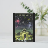 Copenhagen vintage reisposter, briefkaart (Staand voorkant)