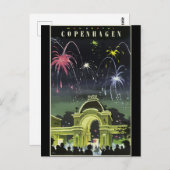 Copenhagen vintage reisposter, briefkaart (Voorkant / Achterkant)