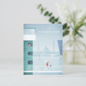 Copenhagen Vintage Travel Poster - Art Briefkaart (Staand voorkant)