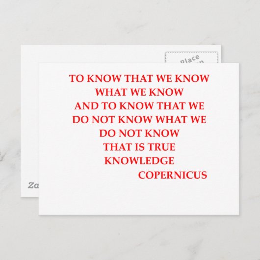 COPERNICUS-citaat Briefkaart (Voorkant / Achterkant)