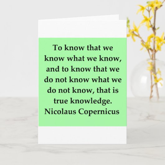 Copernicus citaat kaart (Gele Bloem)