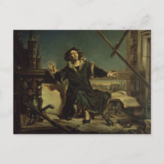 Copernicus in de toren van Frombork Briefkaart (Voorkant)