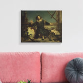 Copernicus in de toren van Frombork Canvas Afdruk (Insitu (Woonkamer))