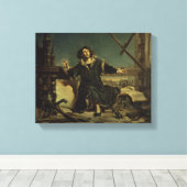 Copernicus in de toren van Frombork Canvas Afdruk (Insitu (Houten vloer))