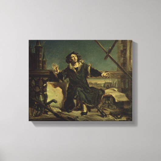 Copernicus in de toren van Frombork Canvas Afdruk (Voorkant)