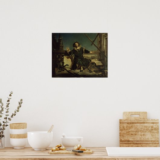 Copernicus in de toren van Frombork Poster (Keuken)